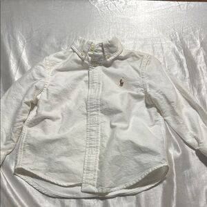 Ralph Lauren White Button Down Shirt Crisp Cotton Classic